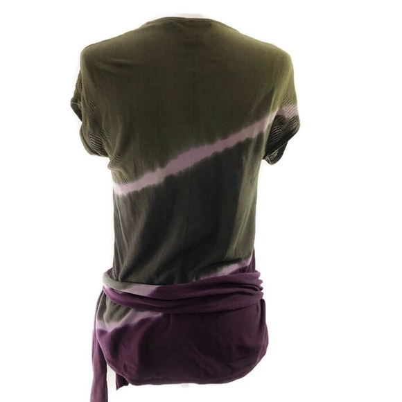 BCBG MAXAZRIA tie dye multicolored wrap cardigan - Picture 3 of 4